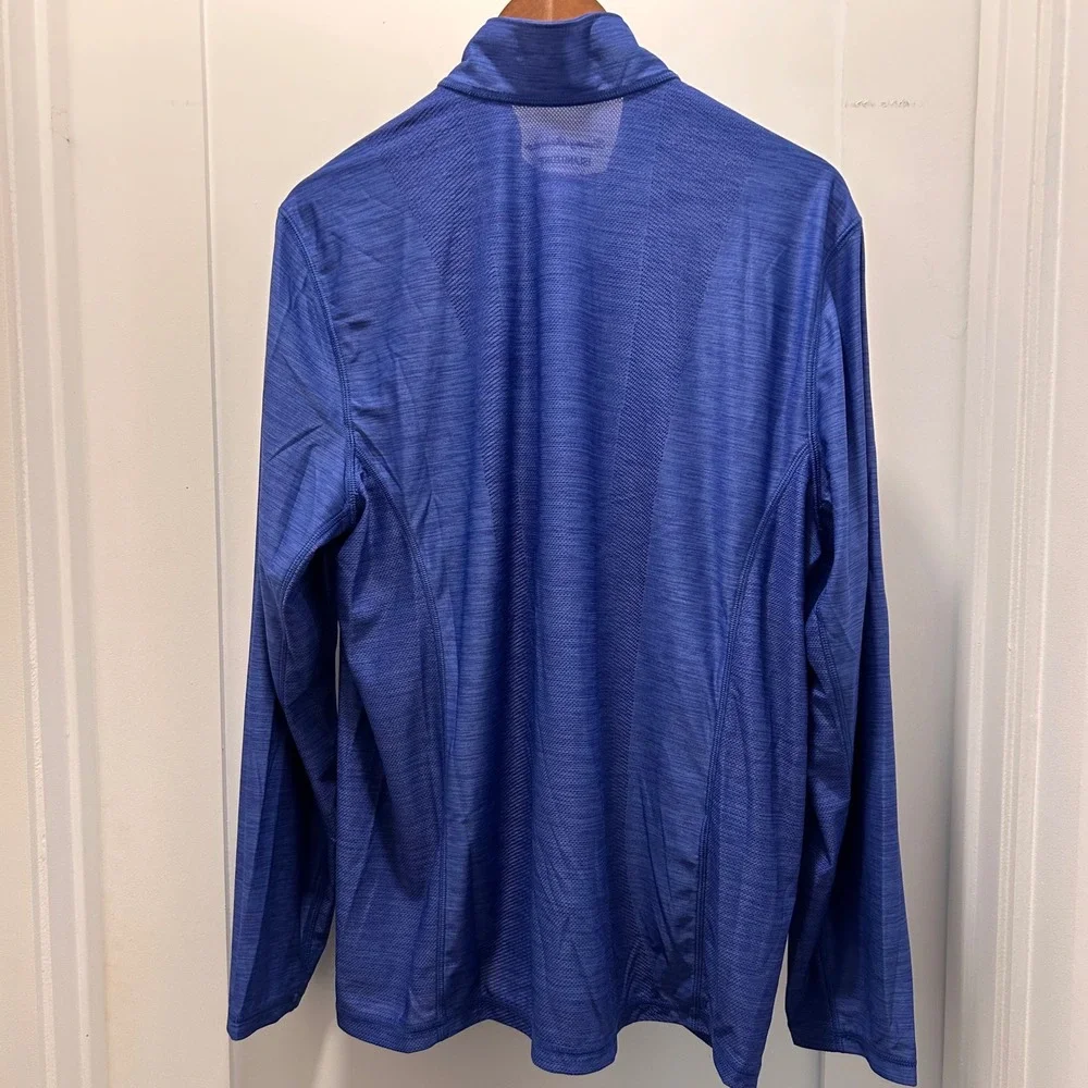 Tommy Bahama IslandZone 1/4 Zip Long Sleeve Pullover Mens M Blue Heathered Golf